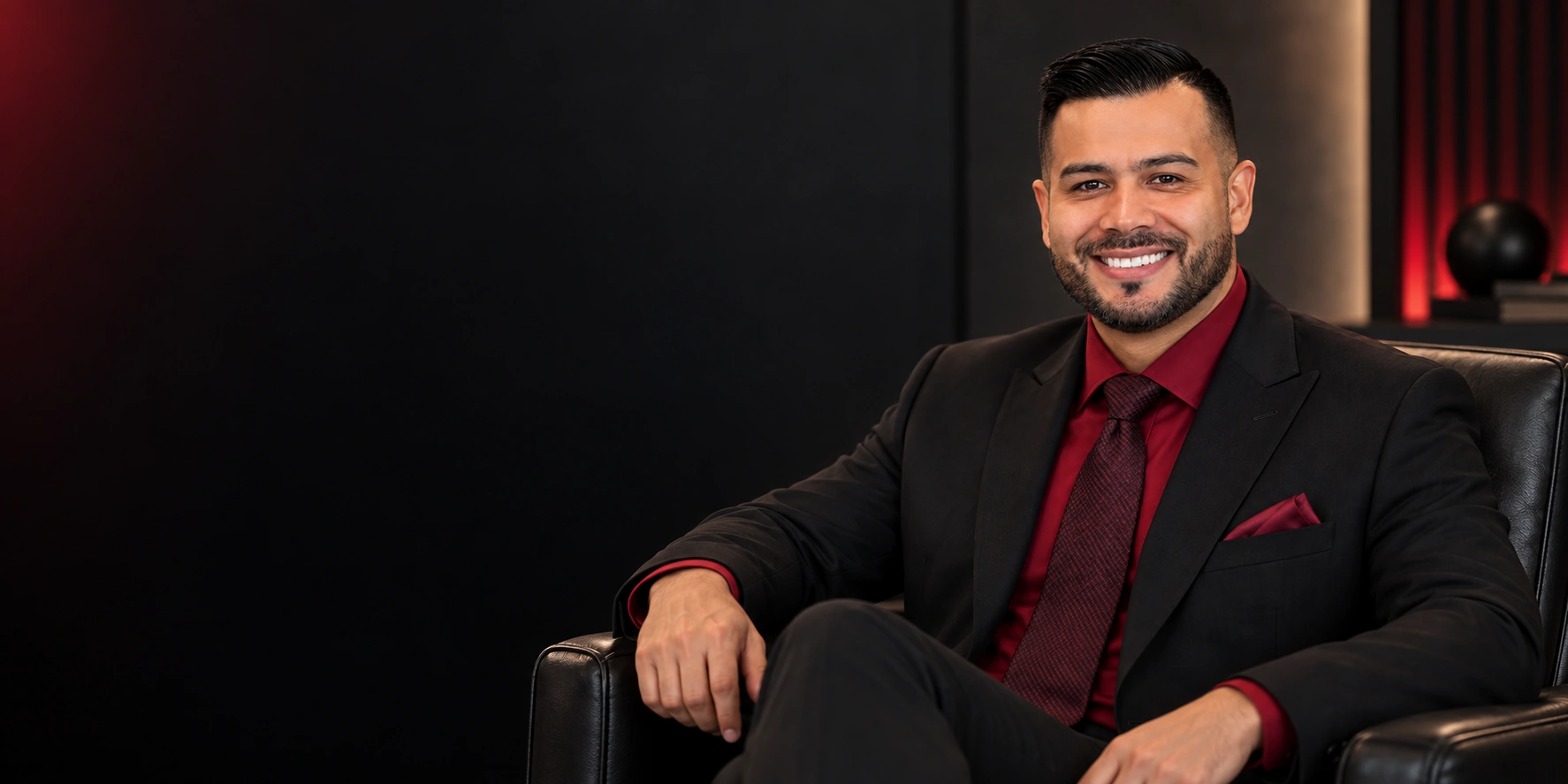 Robert Casillas seated in a refined advisory setting