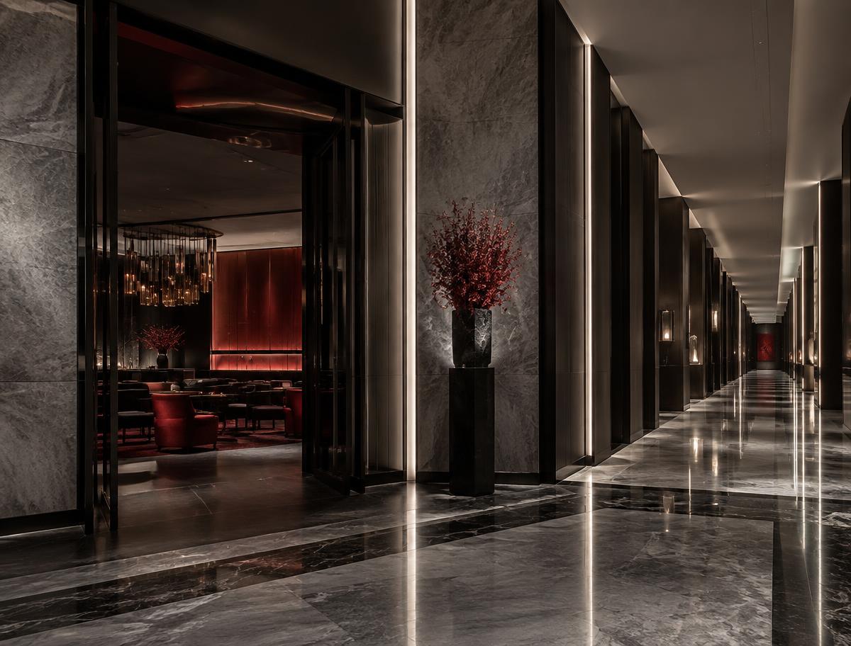Las Vegas hotel and casino resort environment where licensed venues operate